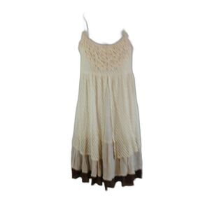 a'reve‎ Anthropology Top Lace Overlay Sz M Casual Office Summer Beach Travel